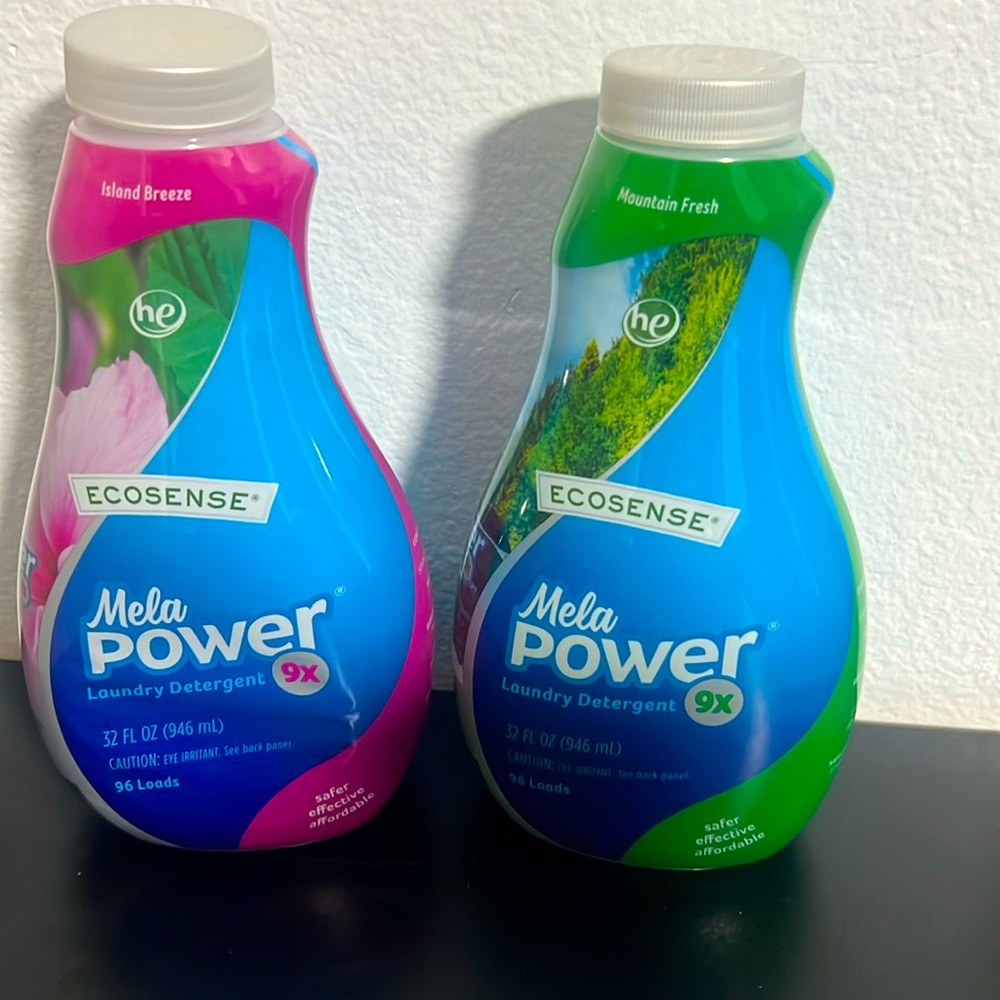 MelaPower 9x Detergent 96 Loads 2-Pack HE: Mountain fresh & Island Breeze